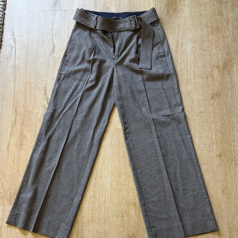 Banana Republic Houndstooth Wide-Leg Trousers